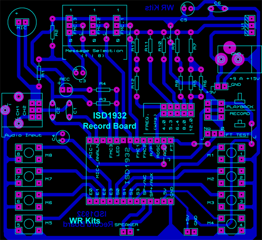 Figura 6: Lay-out da ISD1932 Record Board.
