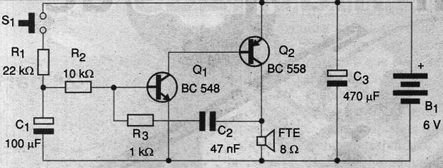 Sirene modulada usando transistores
