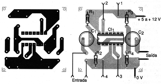 Figura 3 – Placa de circuito impresso para a montagem
