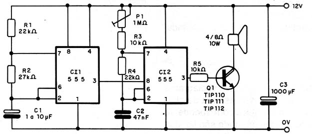    Figura 6 – Circuito da sirene
