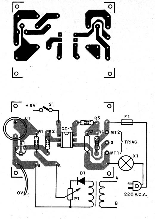 Figura 2 – Placa de circuito impresso para a montagem
