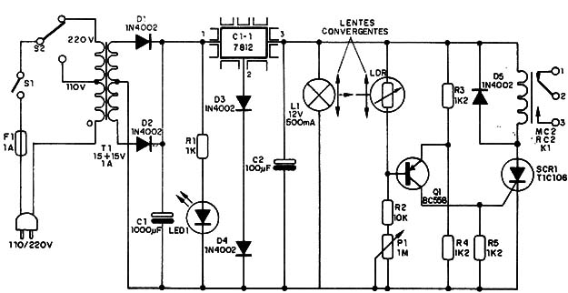    Figura 1 – Diagrama completo do alarme de fumaça
