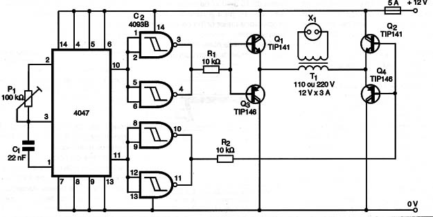 Diagrama completo do inversor.
