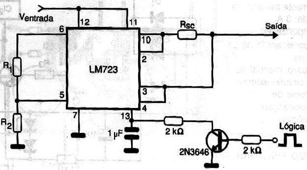 Circuito 10 – Fonte com controle TTL.
