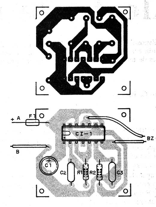 Figura 3 – Placa de circuito impresso para a montagem
