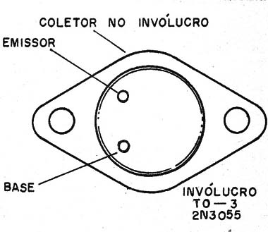 Figura 1 – Invólucro e pinagem do 2N3055
