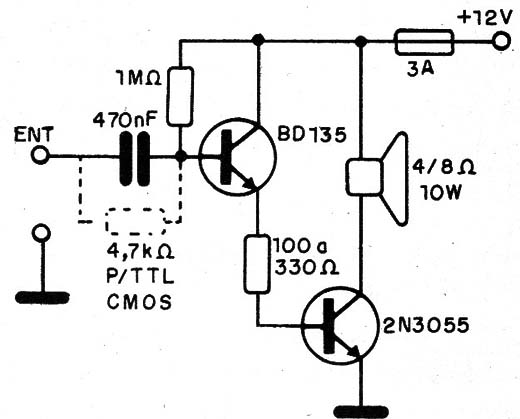 Figura 9 – Etapa de potência para sirenes
