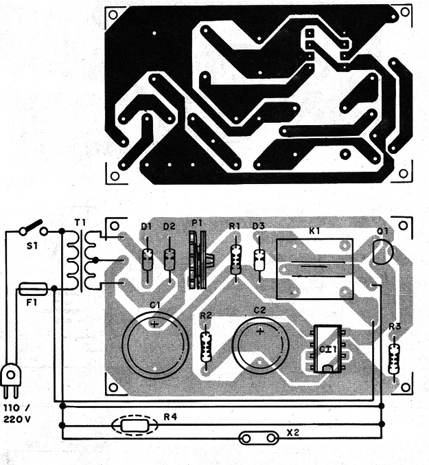    Figura 2 – Placa de circuito impresso para a montagem
