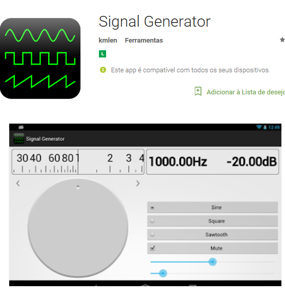 Figura 7 – O Signal generator
