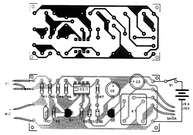 Figura 3 – Placa de circuito impresso para a montagem
