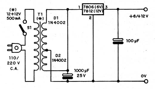    Figura 4 – Fonte de alimentação para o circuito
