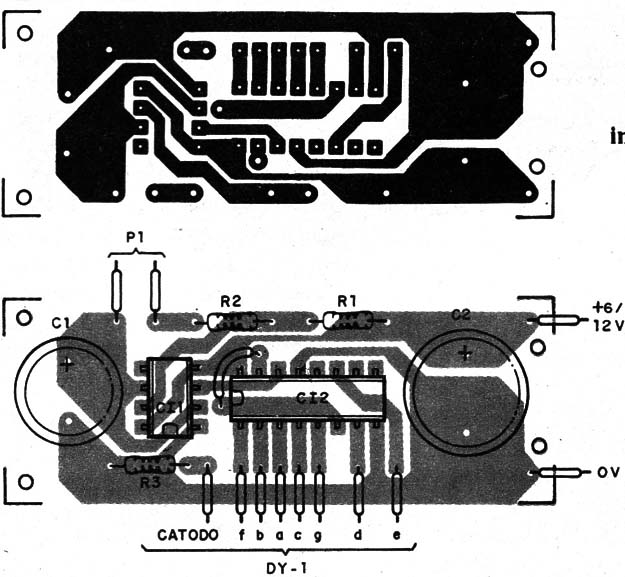    Figura 3 – Placa de circuito impresso para a montagem
