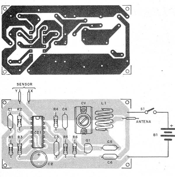    Figura 2 – Placa de circuito impresso para a montagem
