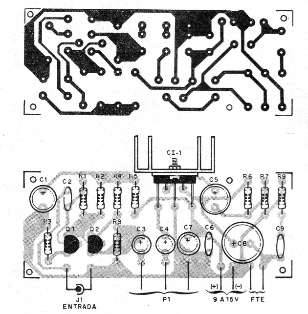    Figura 3 – Placa de circuito impresso para a montagem
