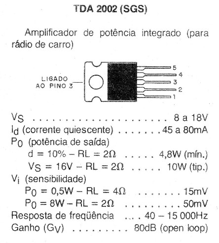     Figura 1 – o TDA2002
