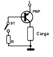 Controle com um transistor PNP       
