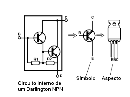 Um transistor Darlington de potência
