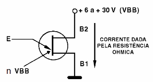 As correntes no transistor unijunção
