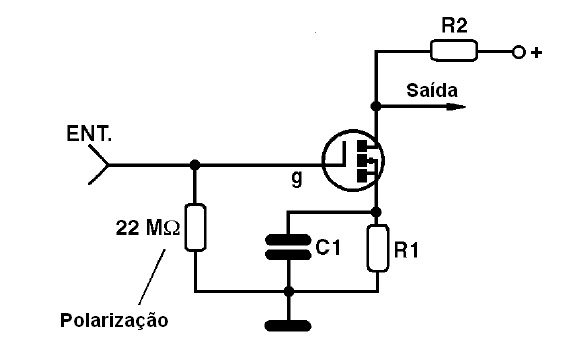 Polarização de comporta de um MOSFET
