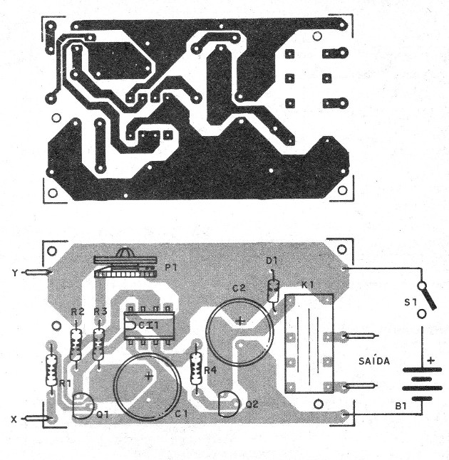    Figura 2 – Placa de circuito impresso para a montagem
