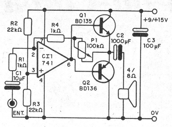    Figura 1 – Diagrama do amplificador
