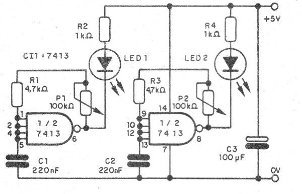    Figura 2 – Circuito completo do pisca-pisca
