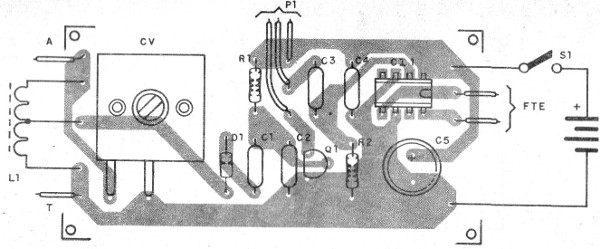    Figura 2 – Placa de circuito impresso para a montagem
