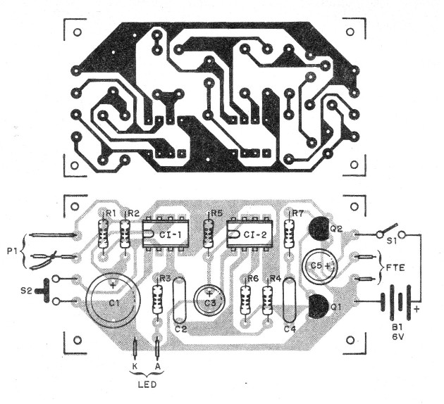    Figura 3 – Placa de circuito impresso para a montagem
