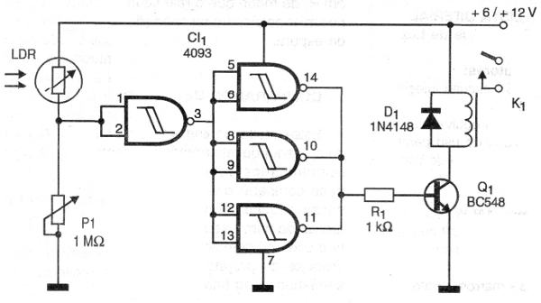    Figura 10-  Alarme de luz sensível com o 4093
