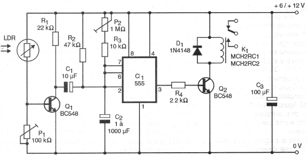    Figura 14 – Circuito completo do relé temporizado de luz
