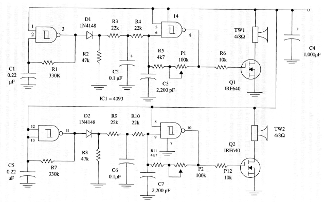 Figura 3 – Diagrama do oscilador brontofônico
