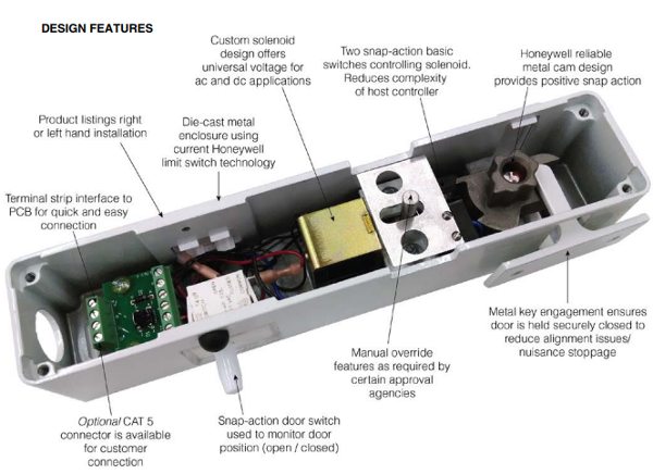 Figura 1 – Chave de porta de elevador da Honeywell
