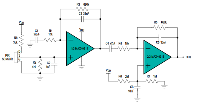 Figura 3 – Sensor de movimento piroelétrico
