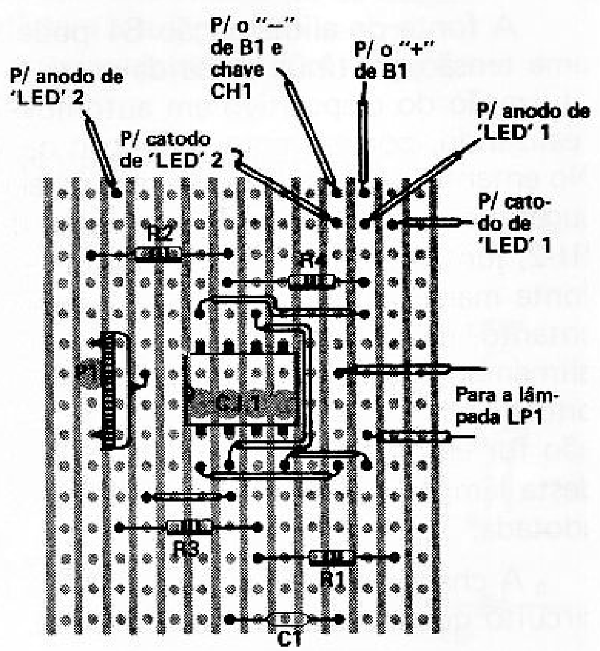 Fig. 5 — Distribuição dos componentes na plaqueta semiacabada.
