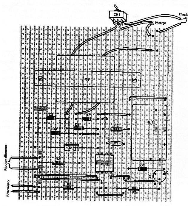 Fig. 6 — Distribuição dos componentes na plaqueta semiacabada.
