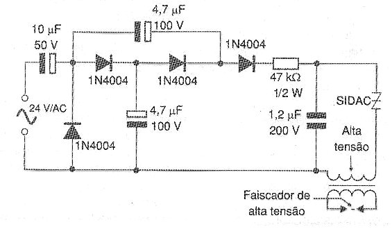 Figura 33 – Acendedor de gás com SIDAC
