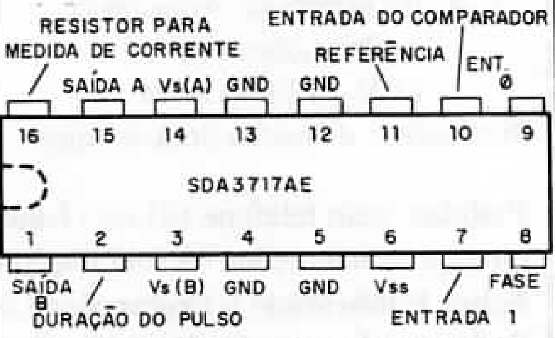 Pinagem do SDA3717AE.
