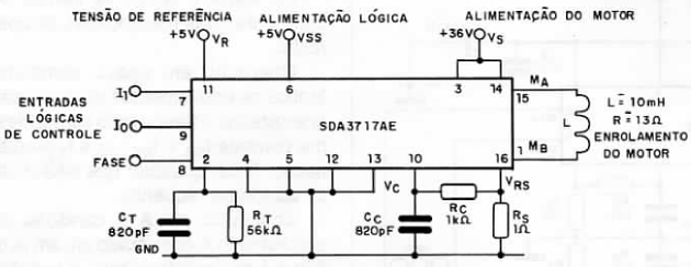 Circuito para teste e aplicação.
