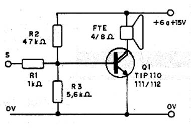 Etapa de potência para 6 V. 