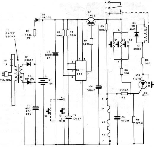 Diagrama completo do alarme. 