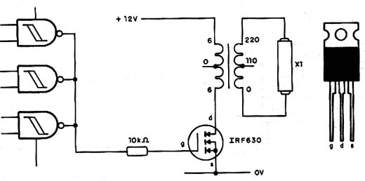 Usando um FET de potência 