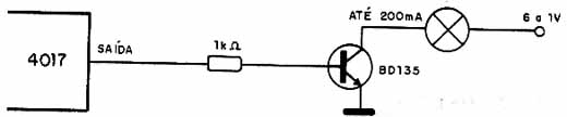 Driver para lâmpadas de 6 e 12 V. 