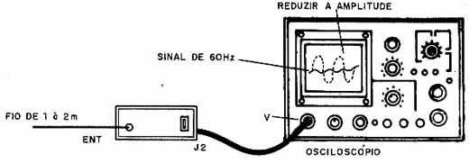 Ajustando com o osciloscópio. 