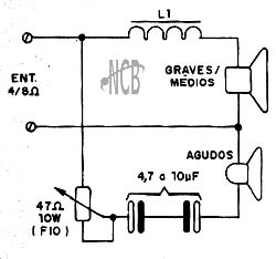 Divisor ajustável com potenciômetro. 