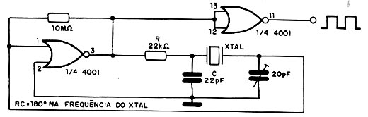 Oscilador CMOS-4001. 