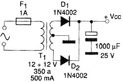 Diagrama da fonte de 12 V. 