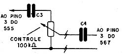 Um controle de intensidade do sinal para ajuste de sensibilidade. 