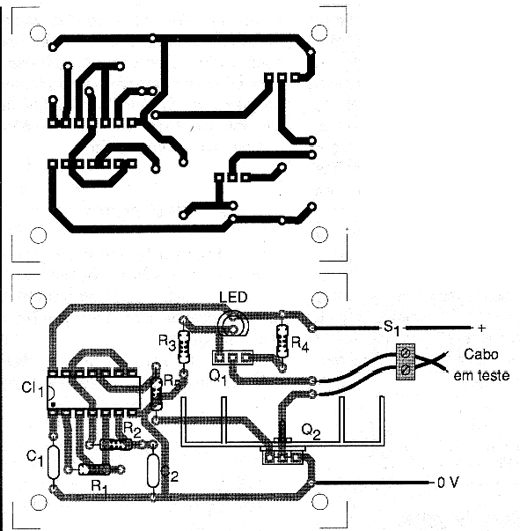 Sugestão de placa de circuito impresso. 