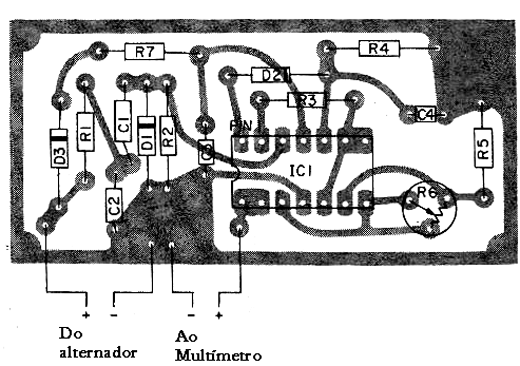 Sugestão de placa de circuito impresso. 