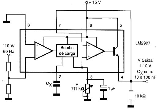 Capacímetro analógico. 